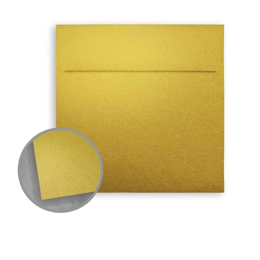 Twenty-five (25) 6.5" Square Gold Metallic Envelopes